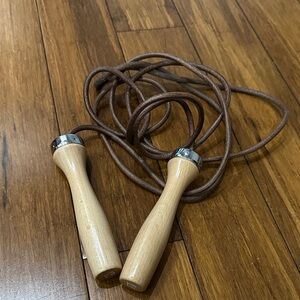 Brown Jump Rope with Wooden Handles